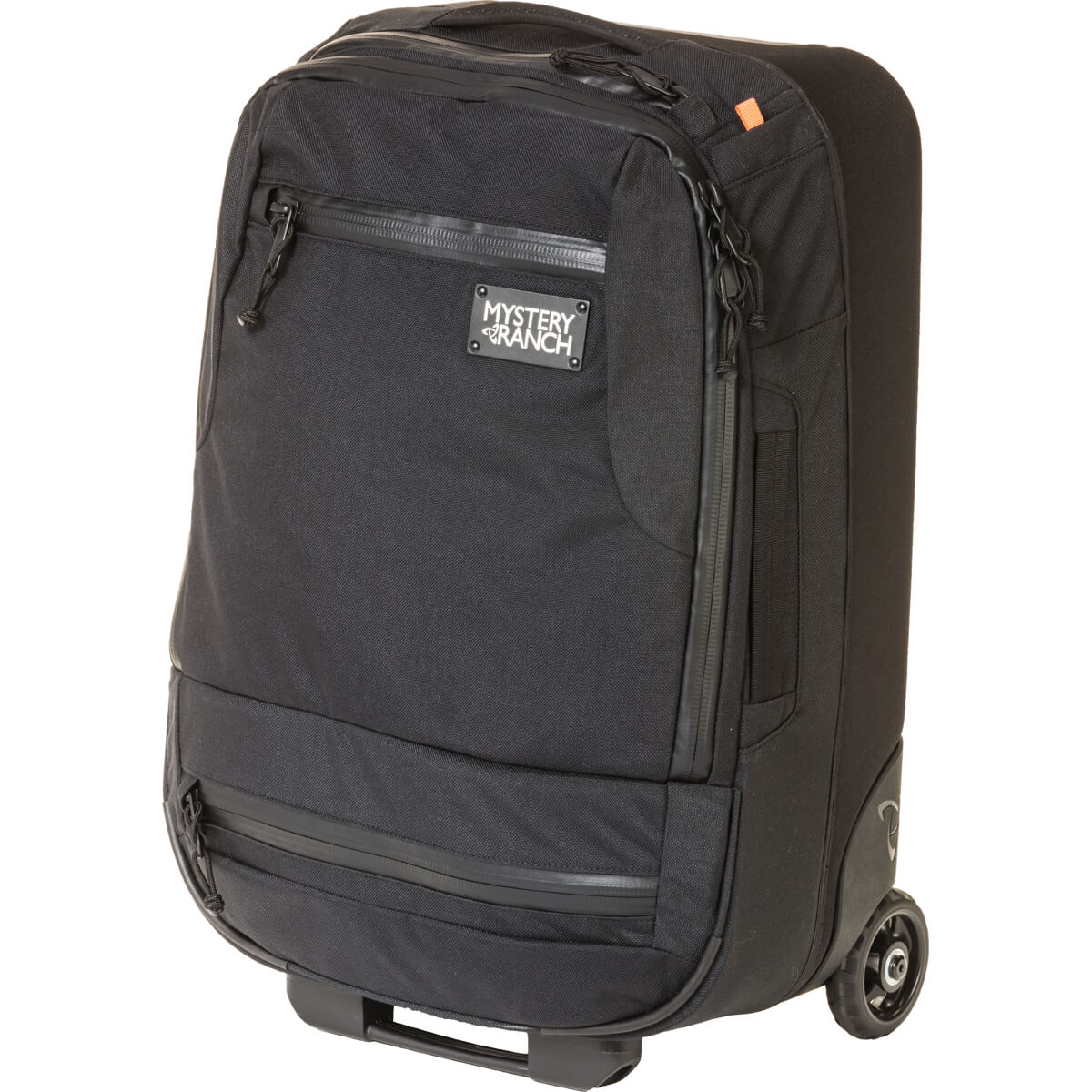 black rolling luggage