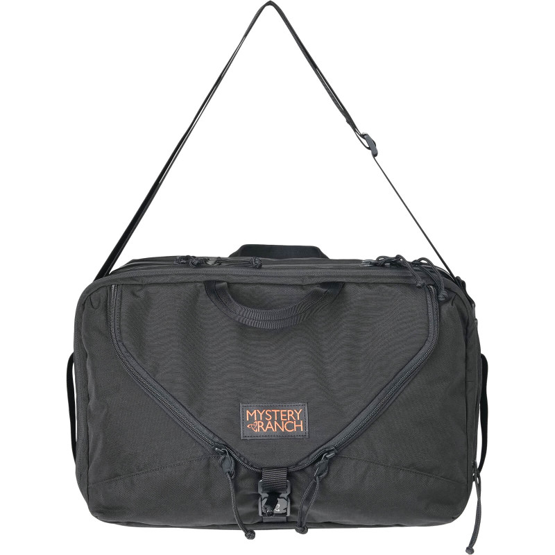 3 Way 18 Expandable Briefcase - Black (Head On)
