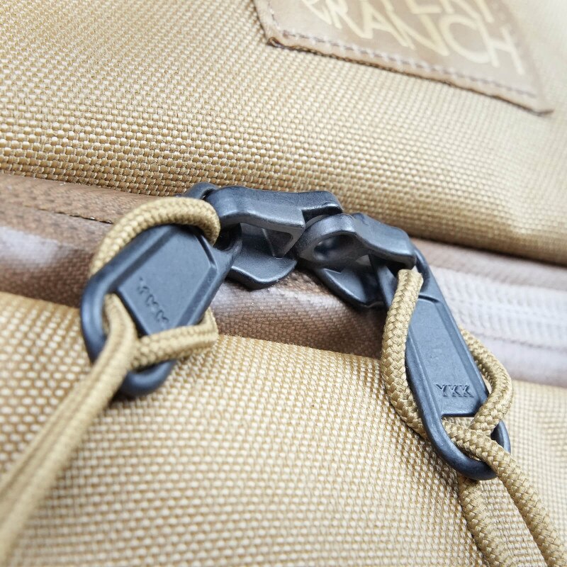 All in Deployment Bag INTL - Coyote (Detail, YKK Locking Sliders)