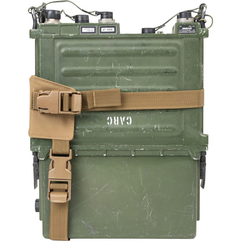 MOLLE Radio Wrap - Coyote (Large Radio, Head On)