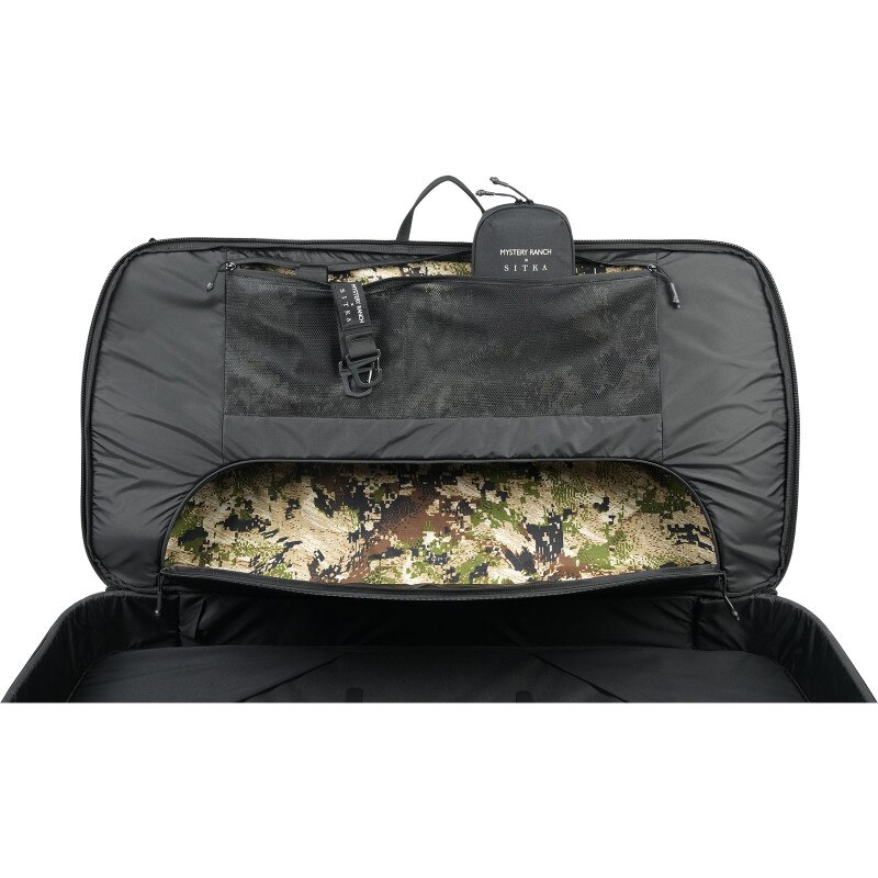 Ryder Bow Case - Black (Inside Zippered Pocket With Accessories, Head On)